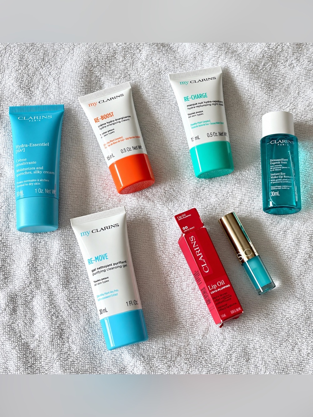 CLARINS 6 Piece Skincare & Lip Care Set